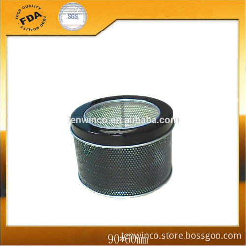 Round Watch Tin Box with PVC Window Lid